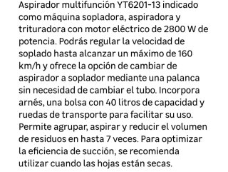 Soplador aspirador de hojas