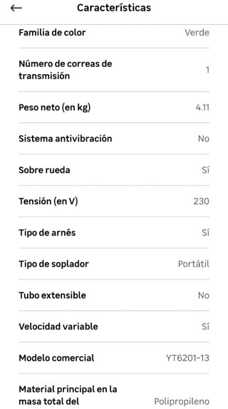 Soplador aspirador de hojas