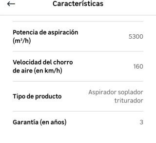 Soplador aspirador de hojas