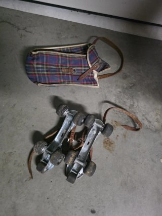 Patines vintage con bolso
