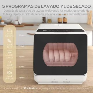 HOMCOM Lavavajillas de Encimera