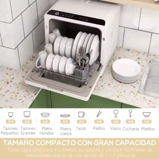 HOMCOM Lavavajillas de Encimera