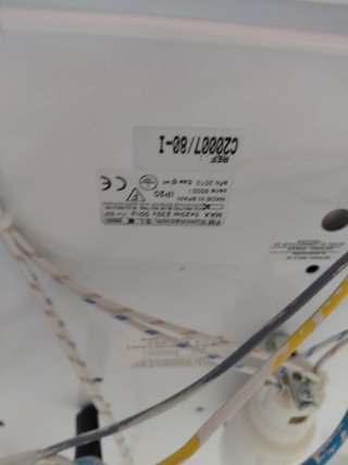 Lámpara techo diseño geométrico tela