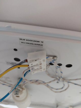 Lámpara techo diseño geométrico tela