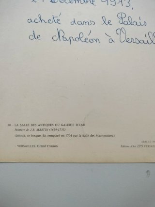 Postal Versalles 1973