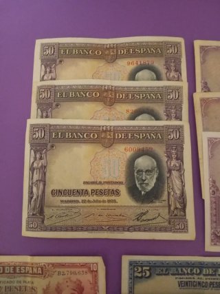 Lote Billetes República Española Auténticos