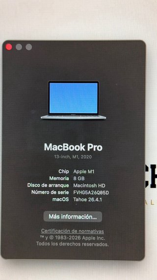 MacBook Pro 13” 2020 M1