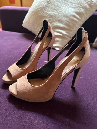 Zapatos de tacón Zara beige/rosa
