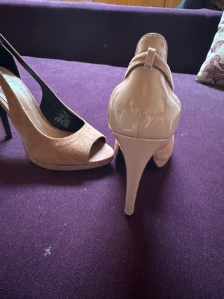 Zapatos de tacón Zara beige/rosa