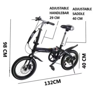 Bicicleta Plegable Negra