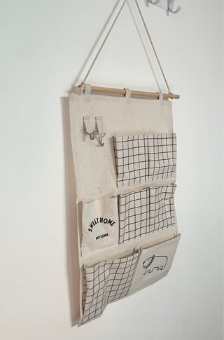 Porta oggetti in stoffa con tasche(2)