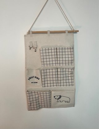 Porta oggetti in stoffa con tasche(2)