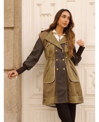 Gabardina Highly Preppy Verde Militar