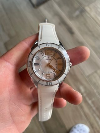 Reloj Festina Sport Plata y Blanco