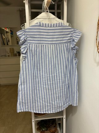 Blusa Springfield Rayas Celeste