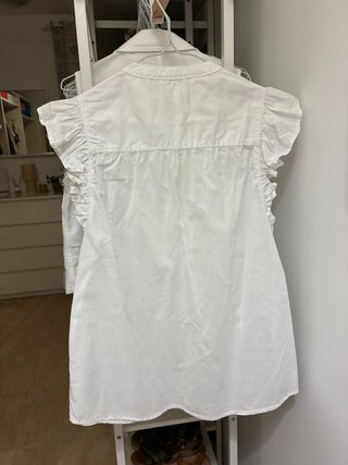 Blusa Springfield volantes blanca
