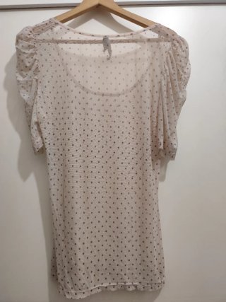 Blusa transparente de puntos