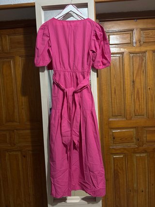 Vestido Fucsia Verano Stradivarius Talla L
