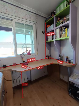 Dormitorio infantil/juvenil con cama nido