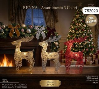 Renna luminosa decorativa