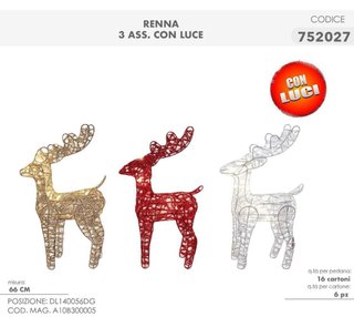 Renna luminosa decorativa