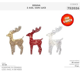 Renna luminosa decorativa