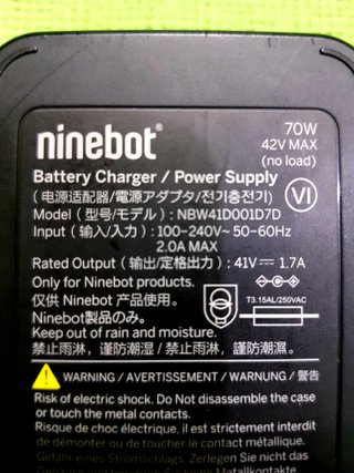 Cargador Original Ninebot Segway MAX G30,G2,SerieF