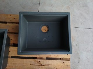 Fregadero de cocina gris oscuro