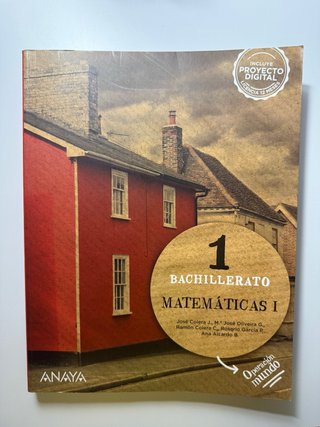 Libro Matemáticas I 1 Bachillerato