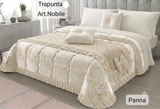Trapunta velluto Tortora