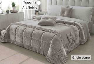 Trapunta velluto Tortora