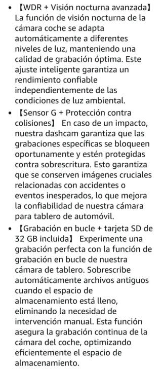 Cámara Dashcam 1080P 3 IPS 32GB