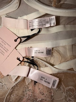 Set Lingerie Agent Provocateur Beige/Bianco
