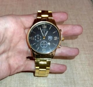 Reloj de Hombre Dorado Acero Inoxidable