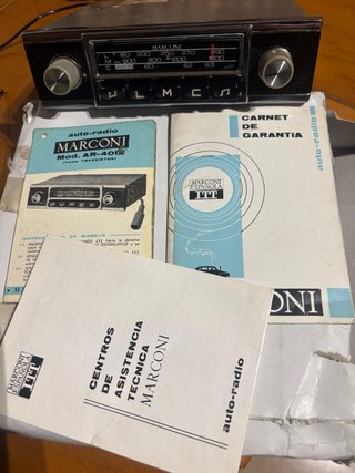 Radio Coche Marconi seat en caja y manuales