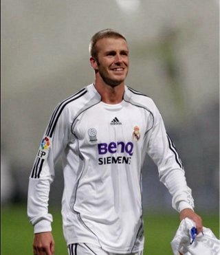 Camiseta Real Madrid Beckham 06/07 Manga Larga