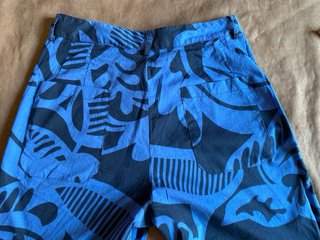 Pantalón Zara Estampado Azul Talla XS