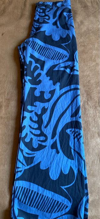 Pantalón Zara Estampado Azul Talla XS