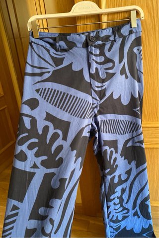 Pantalón Zara Estampado Azul Talla XS
