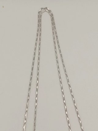 Collana argento maglia tubolare pugnale stilizzato