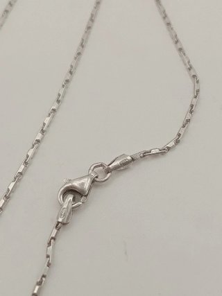 Collana argento maglia tubolare pugnale stilizzato