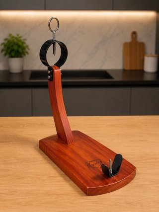 Soporte Jamonero Madera y Metal