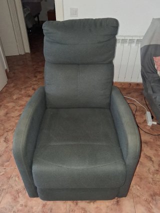Sillón reclinable 1 plaza Gamma gris