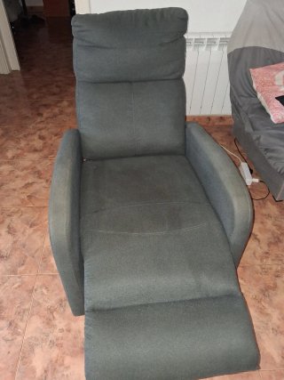 Sillón reclinable 1 plaza Gamma gris