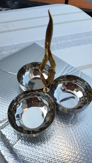 Peça Decorativa Corte Inglês Metal Dourado/Pratead