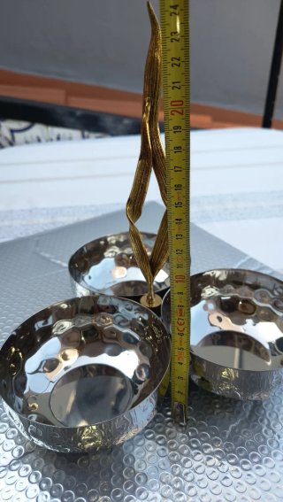 Peça Decorativa Corte Inglês Metal Dourado/Pratead