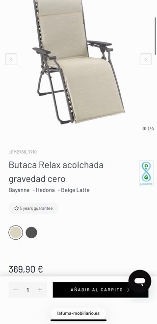 Butaca Relax Lafuma Gravedad Cero
