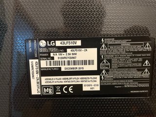 Televisor LG 42.5 IPS Full HD 1920x1080