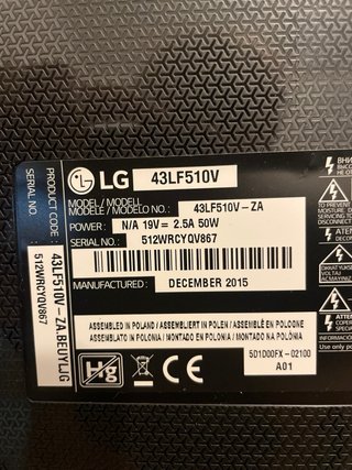 Televisor LG 42.5 IPS Full HD 1920x1080