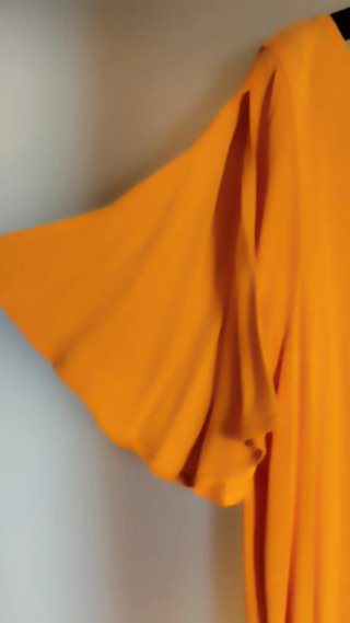Blusa Massimo Dutti Manga Curta Laranja